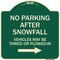Signmission No Parking After Snowfall Vehicles May Be Towed or Plowed-In with Right Arrow, A-DES-G-1818-23786 A-DES-G-1818-23786 - alternate 1
